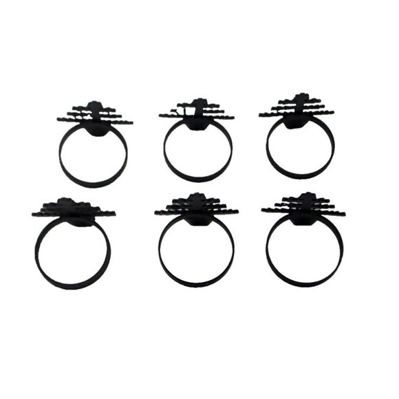 Set of 6 - Metal Christmas‎ Tree Napkin Rings - Picture 2 of 4